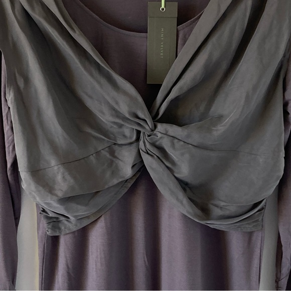 BNWT Mint Velvet Women's Relaxed Floaty Fit Charcoal Grey Blouse Uk Size 16 - Picture 9 of 16